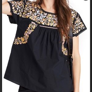 Madewell embroidered top